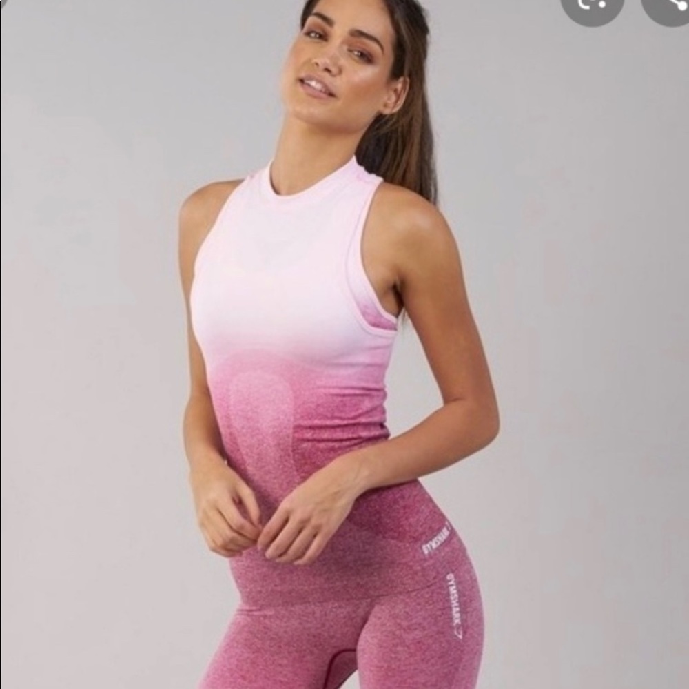Ombre pink gymshark tanktop